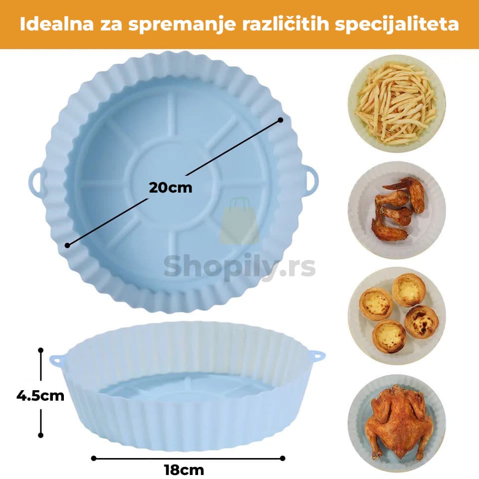 silikonska posuda za air fryer