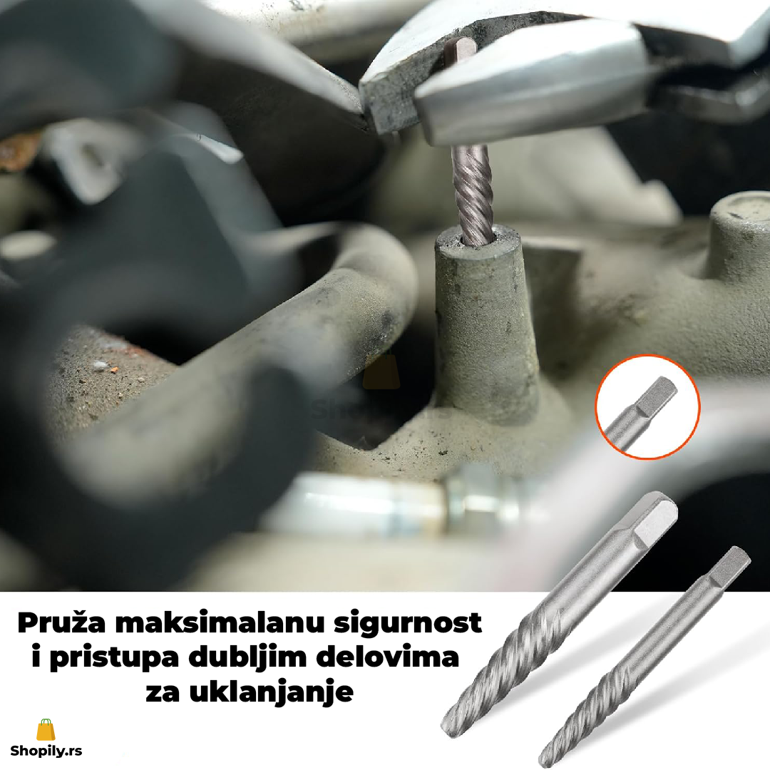 vađenje oštećenih šrafova